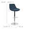 Flash Furniture Contemporary Blue Fabric Adjustable Height Barstool with Chrome Base CH-182050X000-BLFAB-GG - alternate 2